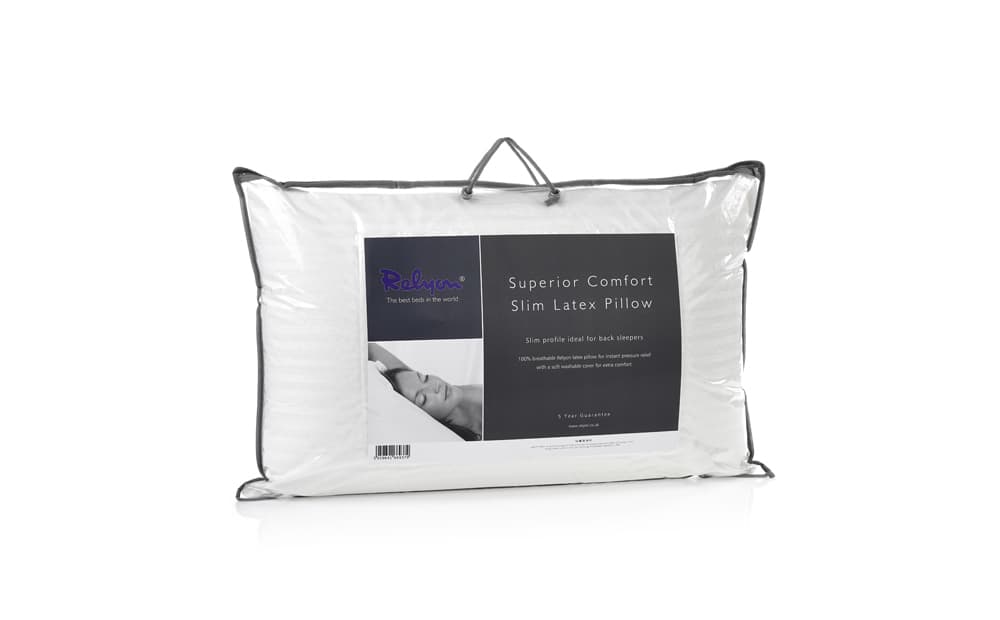 Relyon Natural Superior Comfort Slim Latex Pillow Ready for Bed